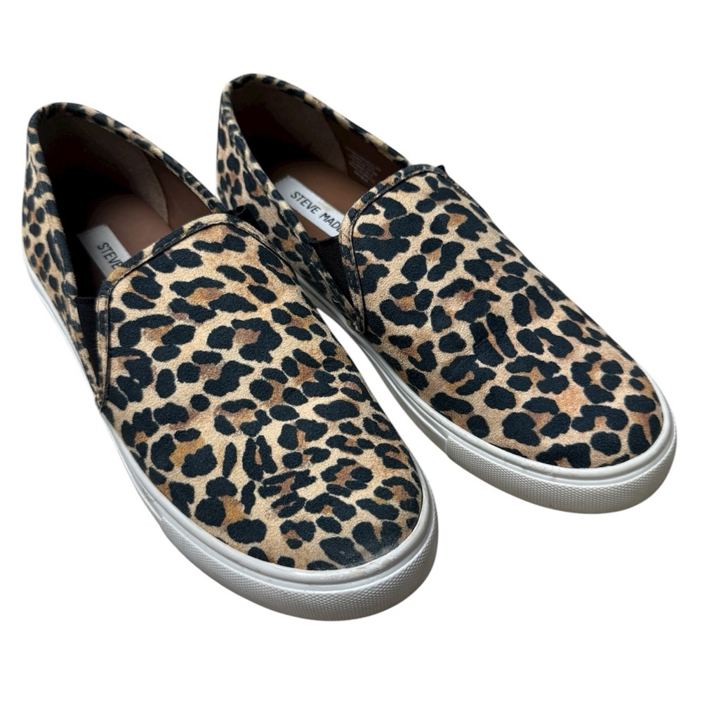 Steve Madden Women’s Leopard Slip-On Sneakers - Tan/Black